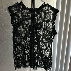 Black lace blouse